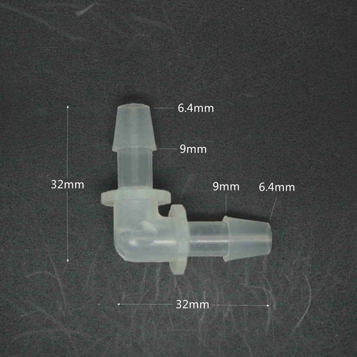 10pcs 1.6mm To 20mm Barbed Elbow Equal PP Pipe Plastic Fitting Aquariums Fish - Picture 16 of 29