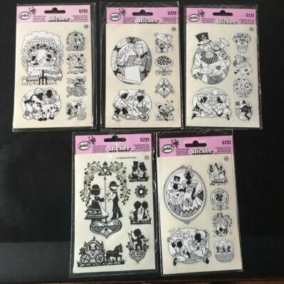 Goldi schwarz-weiß Sticker - Stickerbögen  Vintage  90er - Auswahl -