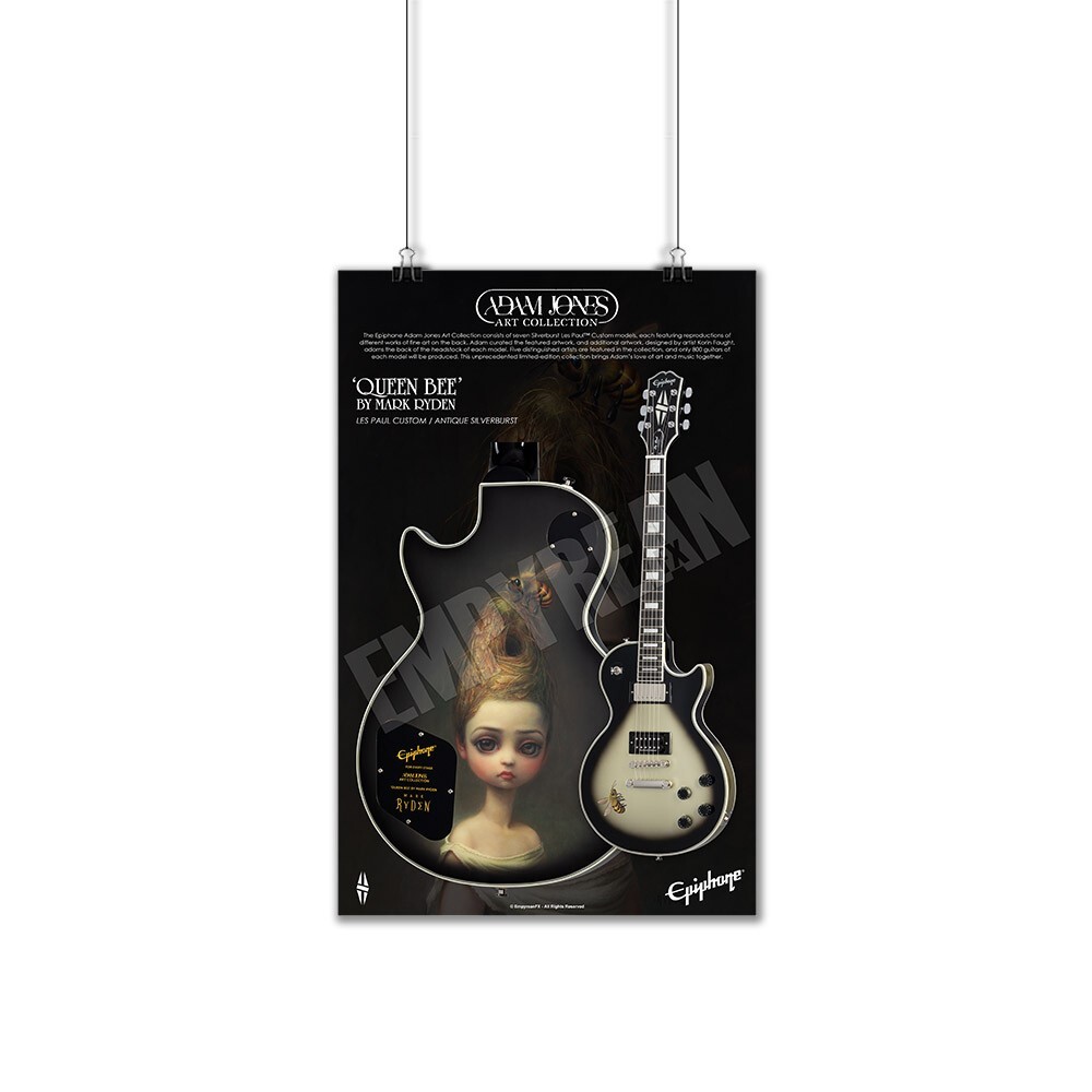 Adam Jones Epiphone Les Paul Custom Queen Bee Guitar Wall Art