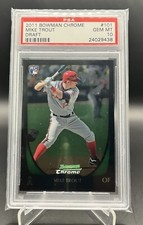 Mike Trout 2011 Bowman Chrome Draft Rookie PSA 10 Gem Mint RC #101 Angels