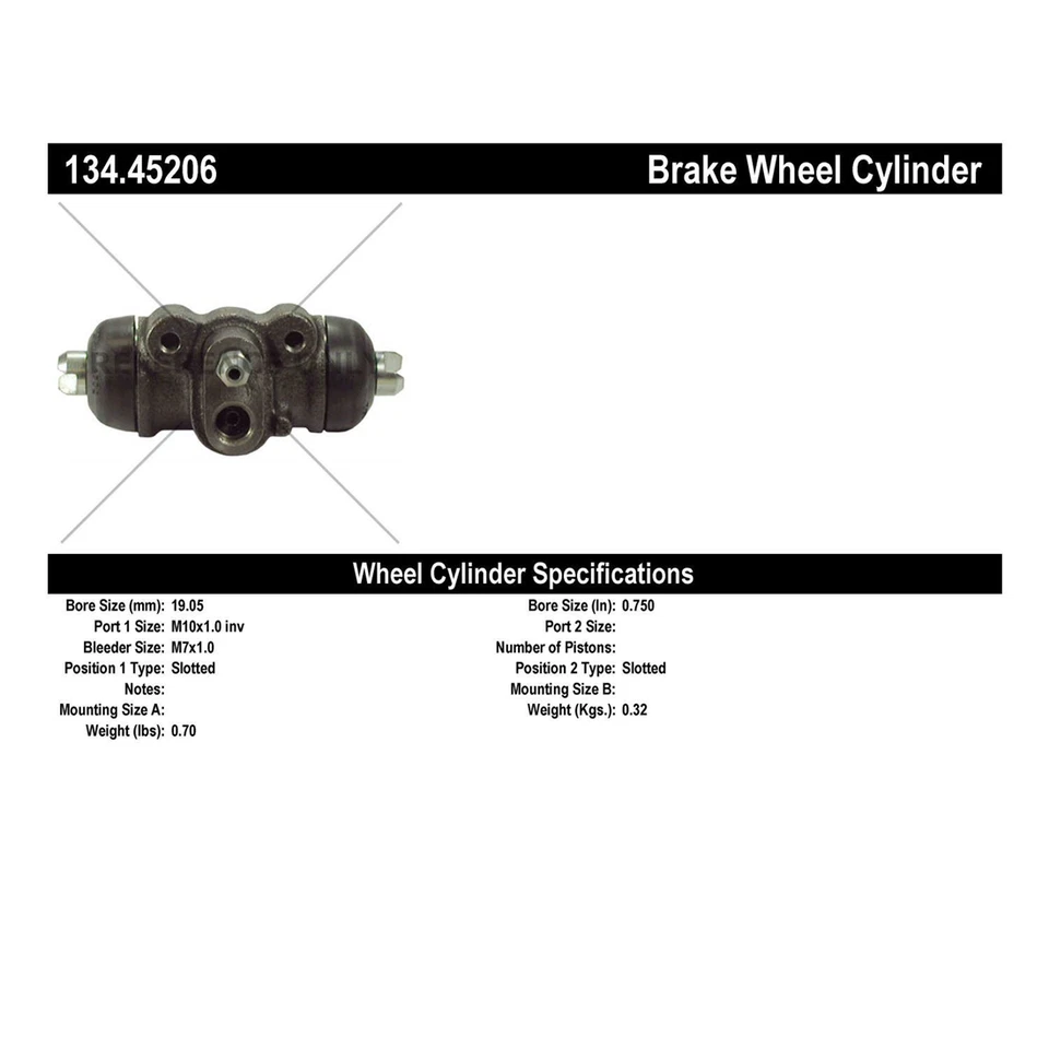 Cilindro de rueda de freno de tambor trasero Centric Parts 2 piezas para Mazda MPV 2000-2002 2003 Foto 3 de 4