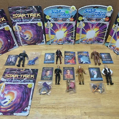 6 Star Trek Action Figures Deep Space Nine Next Generation Playmates New Lot