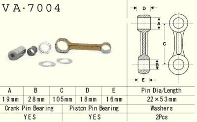 New VESRAH Pleuel connecting rod SUZUKI RM 125 (RM125) '87-'96