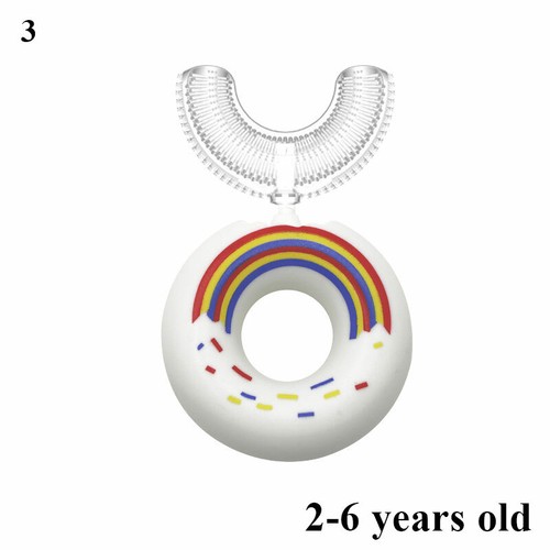 Cepillo de dientes de silicona suave en forma de U bebé limpieza oral niños cepillo de dientes / v - Imagen 15 de 24