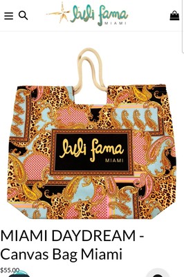 Luli Fama Miami Daydream Canvas Bag - NWT - Sealed