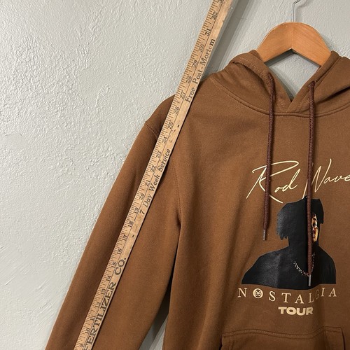 Rod Wave Brown Hoodie Nostalgia Tour 2023 Size Medium Adult - Picture 7 of 9