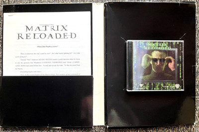 ''The Matrix Reloaded'' Press Kit with 2-Disc Photo CDs 2003 Keanu Reeves