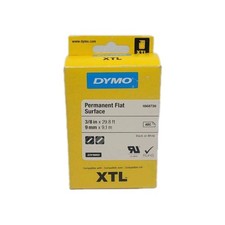 DYMO XTL 1868796 All Purpose Vinyl 1/2” X 23’ White on Black Label