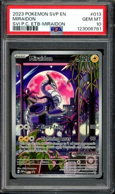 ミライドン PROMO PSA10 PSA 10 Miraidon 013 Pokemon Center Stamped Promo Scarlet And