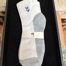 Men's Casual Crew Socks Embroidery Pattern Design 10 Pair Brand New. 4245