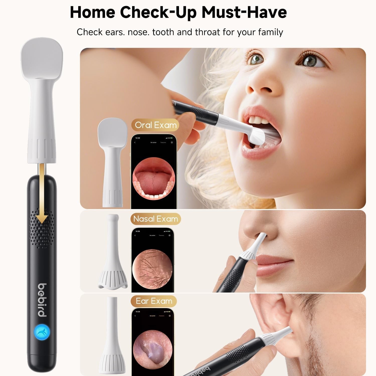 BEBIRD R1 Ultra Ear Wax Removal, Ear Cleaner with Camera Ear Scope, Wax Remove