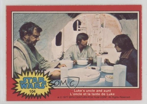 1977 OPC Star Wars #104 Luke's uncle and aunt — Raw