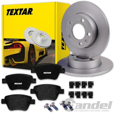 TEXTAR BREMSSCHEIBEN + BELÄGE HINTEN für VW GOLF 6 TOURAN BEETLE CADDY 3 JETTA 4