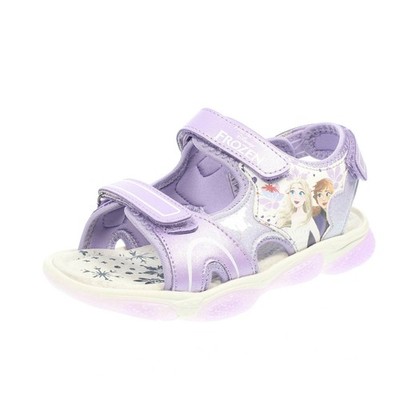 Disney Frozen - Sandalen mit Licht und dreifachem Lila-Reißverschluss - Größe 32 Junior