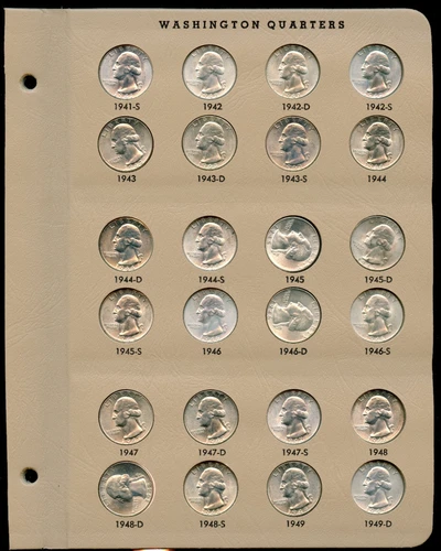 Complete 1941-1998-S Washington Quarter Collection Proof & Uncirculated
