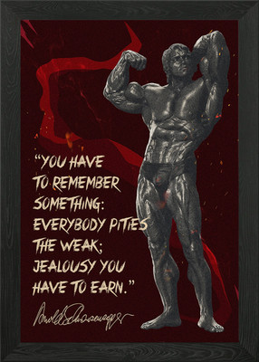 Arnold Gym Zitate Gerahmtes Wandbild Poster Leinwanddruck Bild