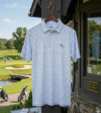 NEW Rhoback The shark Men's Short Sleeve Performance Polo