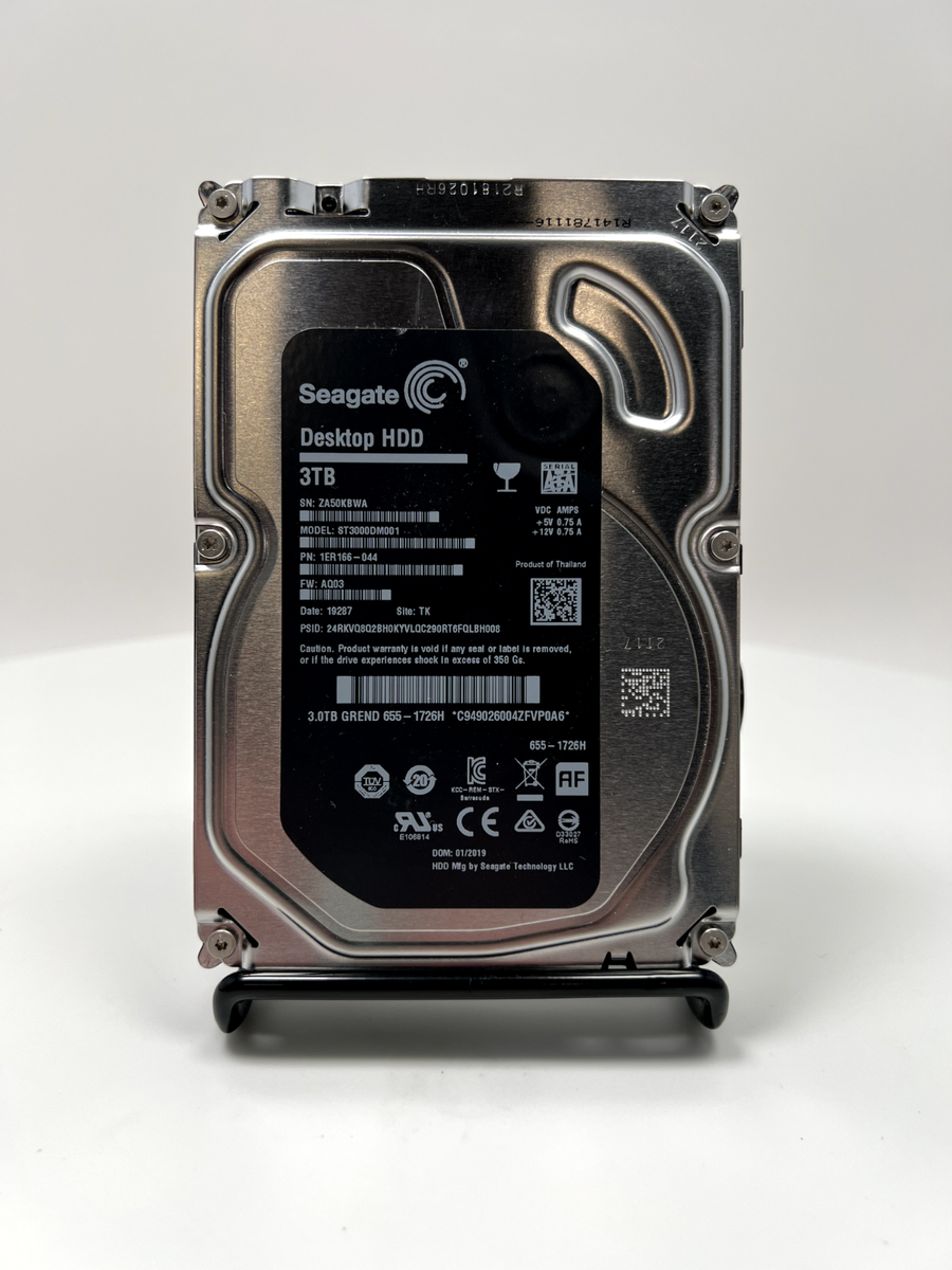 5台セット　Seagate Barracuda 3TB HDD（1600時間） Seagate BarraCuda 3.5