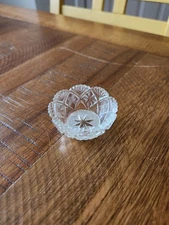 Vintage Crystal Salt Cellar 2"