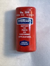 Batterie vintage al carburo Eveready Union 15 volt 504 NEDA 220 - USA