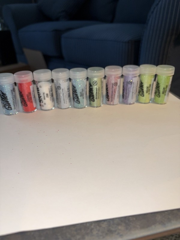 Stampendous Glitter 10 Bottles 0.19 to 0.25 Oz Ultra Fine Glitter Various Colors