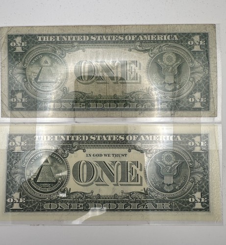 $1 Bill And 1 Silver Certified-Same Matching Serial Number-Very Rare - Picture 2 of 4