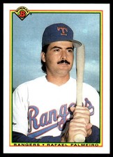 Rafael Palmeiro 1990 Bowman #496 Rangers MLB READ FREE SHIPPING AutographDen