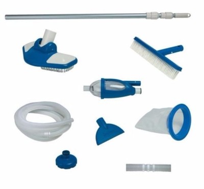 USEDOPEN BOX Intex Deluxe Cleaning Maintenance Swimming Pool Kit with Vacuum and
