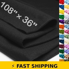 XSEINO Black Large Felt Fabric 108" x 36" for Crafts