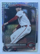 2025 Bowman Draft - Chrome Mason Morris #BDC-66 Mojo Refractor (RC)