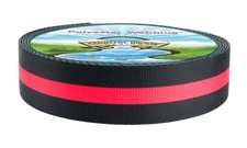 Country Brook Design  1 Inch Thin Red Line Polyester Webbing, 20 Yards