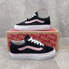 Vans Old Skool Mädchen Skate Turnschuhe schwarz Wildleder Größe UK 13 / 31