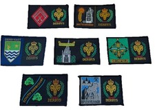 UK Scout Derbyshire District Badges x7 Double Varieties  