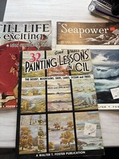Vintage Walter Foster Art Books Lot of 3   Oil Painting, Seascapes  Still Life