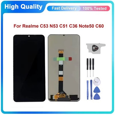 LCD Display Touch Screen Digitizer for Realme C53 N53 C51 C36 Note50 C60 Repairs