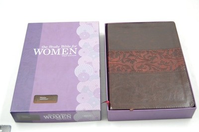 The Study Bible for Women NKJV Edition Mahogany LeatherTouch Holman New Open Box