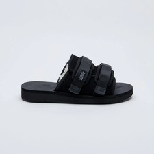 SUICOKE MOTO-Mab OG056Mab Black Slides Sandals Slippers
