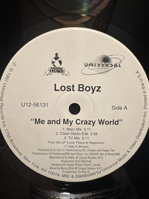 Lost Boyz : Me & My Crazy World Remix Rap Hip Hop 12'' Promo Single Vinyl Record