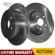 12.17" Rear Drilled Brake Rotors for Toyota Highlander 2008-2014 2.7L 3.3L 3.5L