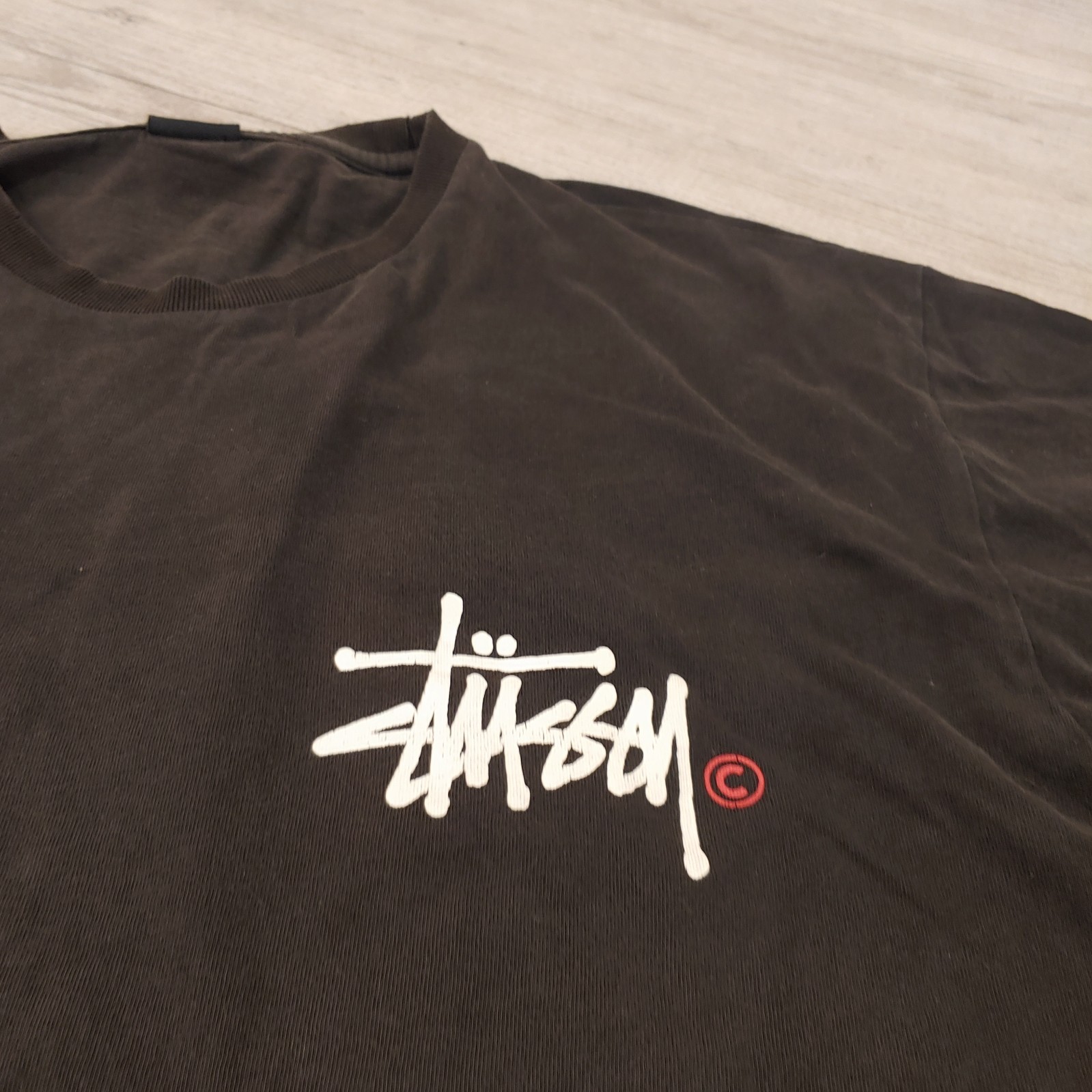 Stussy Black Logo T Shirt Mens Small Short Sleeve Streetwear Cotton Tee thumbnail 6