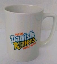 Vintage Pecan Danish Rollers Sweet Roll Dolly Madison Bakery Advertising Cup Mug