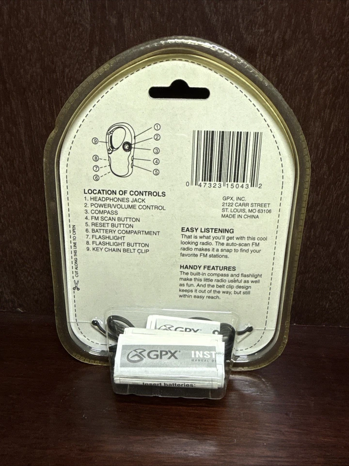 GPX Sport X FM Auto Scan Radio Key Chain Belt Clip - Image 2 of 2