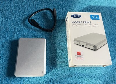 LaCie 4TB Moon Silver Externe Festplatte HDD (100% Zustand)