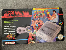 Nintendo SNES Super Nintendo PAL Console Boxed w/ 2 Pads, PSU, Manuals, SFII