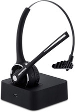 Trucker Bluetooth Headset Wireless Headset with Microphone over the Head Headset