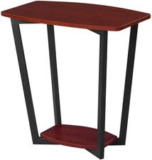 Graystone End Table, Cherry / Black Frame