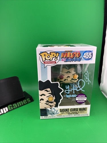 Funko Pop Sasuke Uchiha Curse Mark #455 SIGNED JSA AUTH Naruto Shippuden (T45)