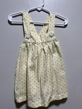 Vintage No Tag Overall Shirt Butter Yellow For Girl Guys About 4-5T Cute