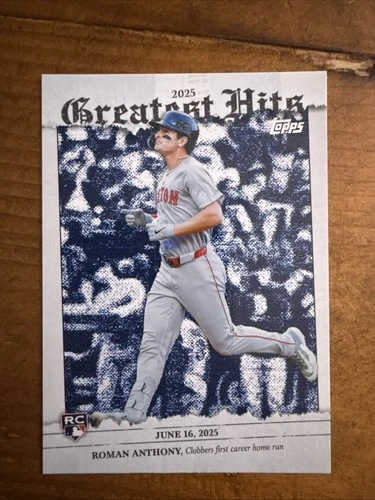 2026 Topps #GH-26 Roman Anthony 2025 Greatest Hits Insert Card Boston Red Sox