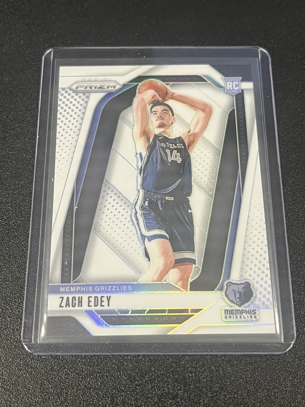 2024-25 Panini Prizm #249 Zach Edey White Prizm RC /175 (Memphis Grizzlies) SP